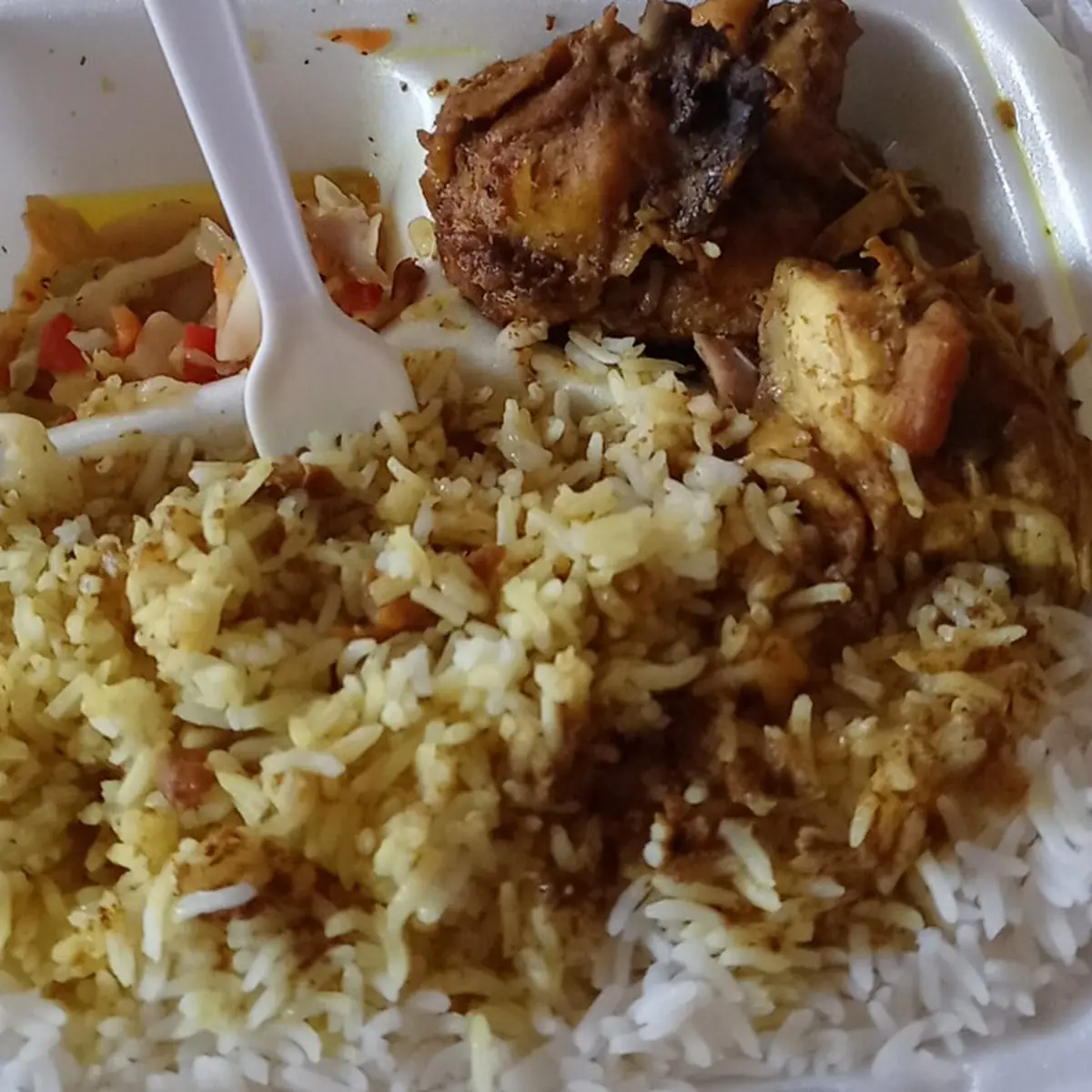 Curry Chicken and White Rice
