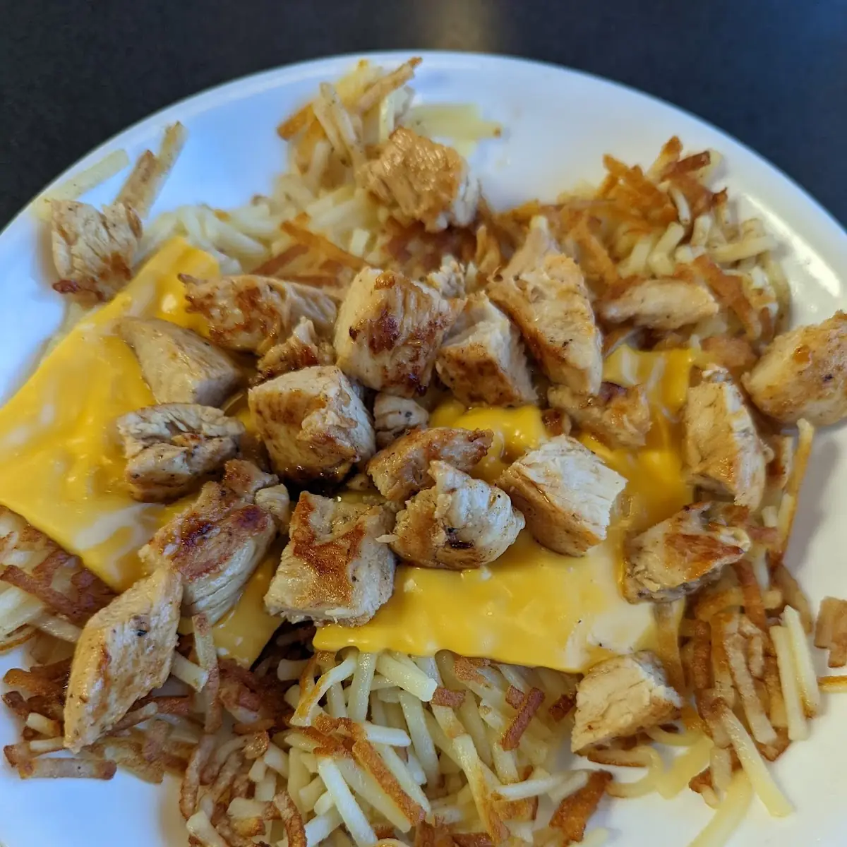 Chicken Melt Hashbrown Bowl