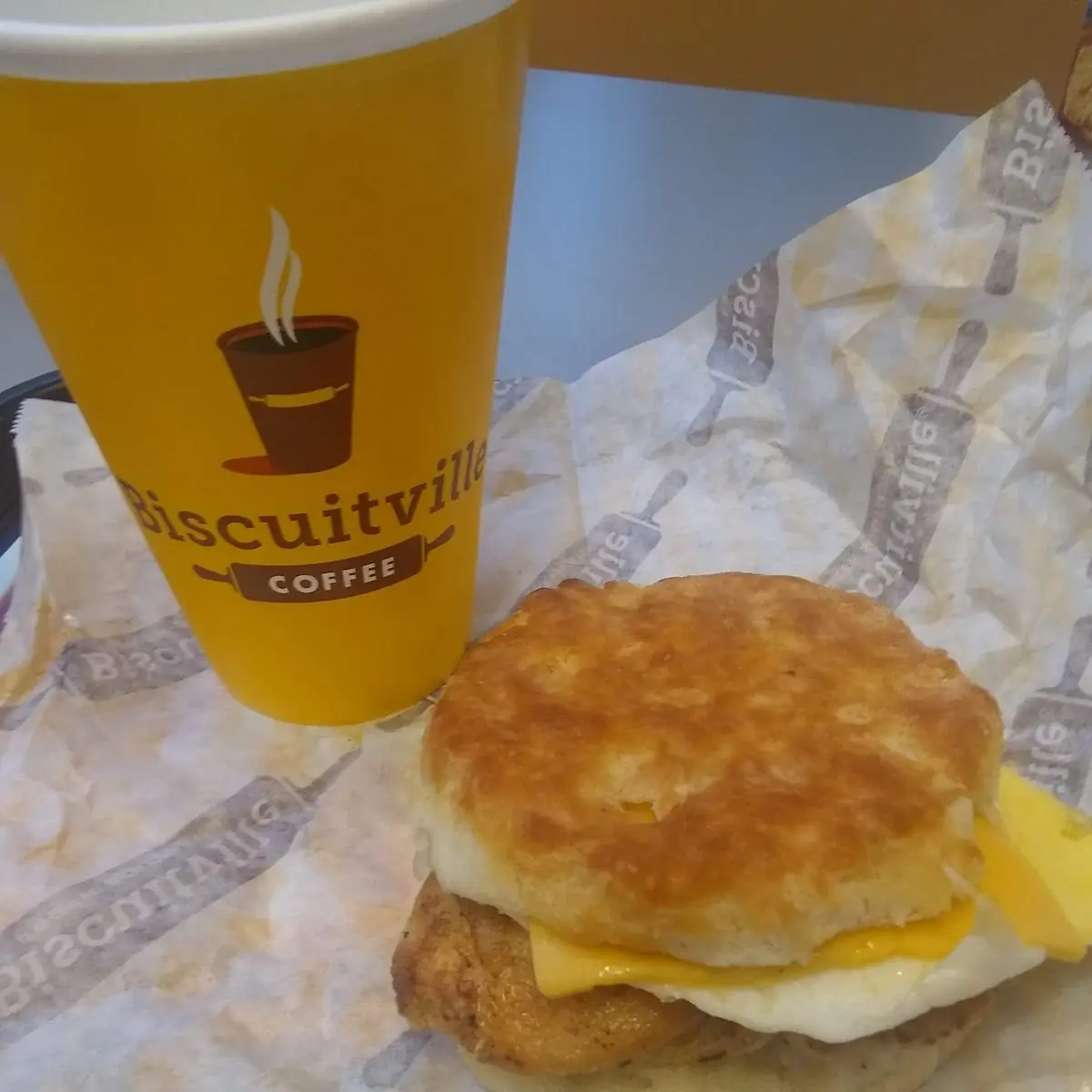 Grilled Chicken Egg and Cheese Biscuit