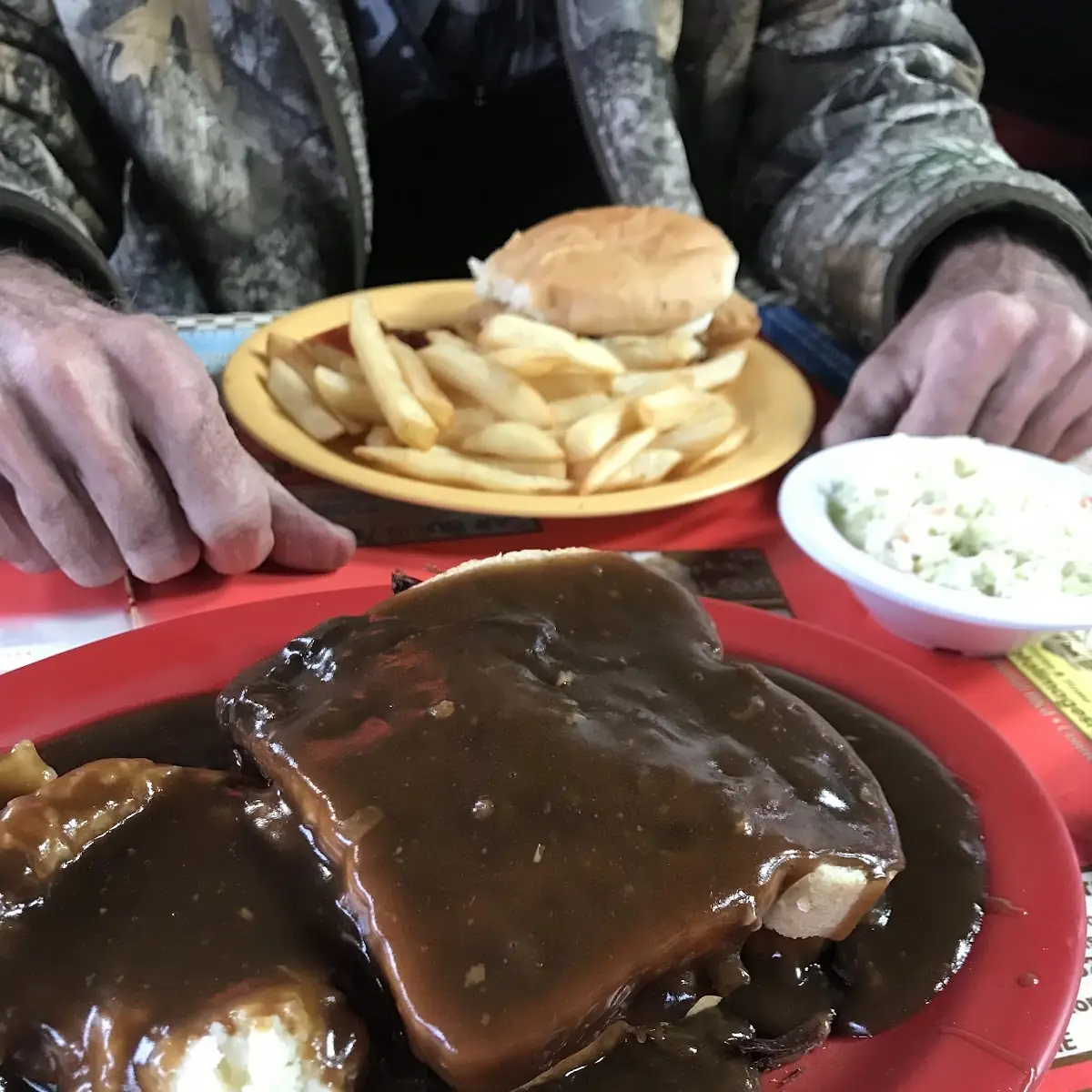 Roast Beef Sandwich with Mashed Potatoes