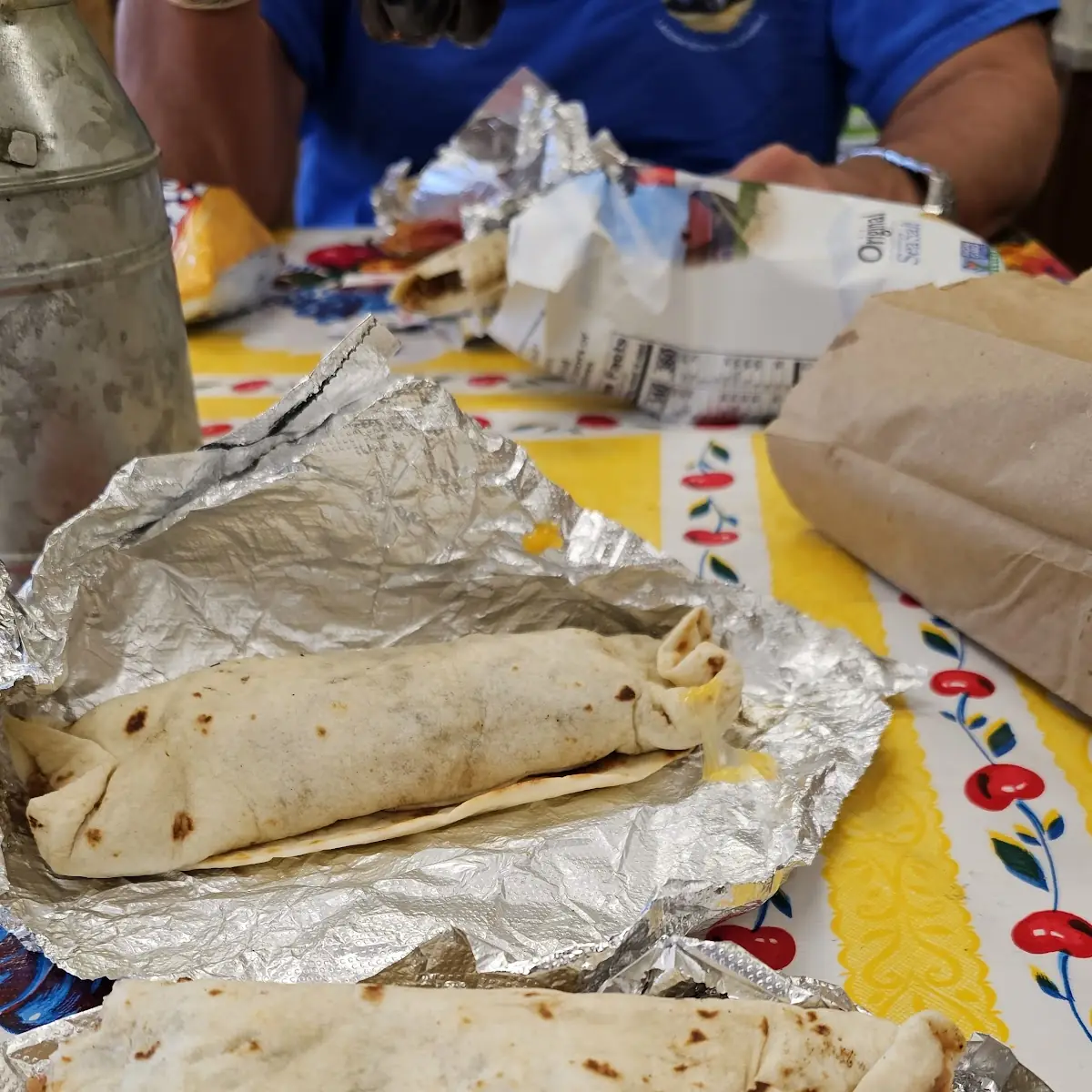 Bean and Chicharrone Burrito