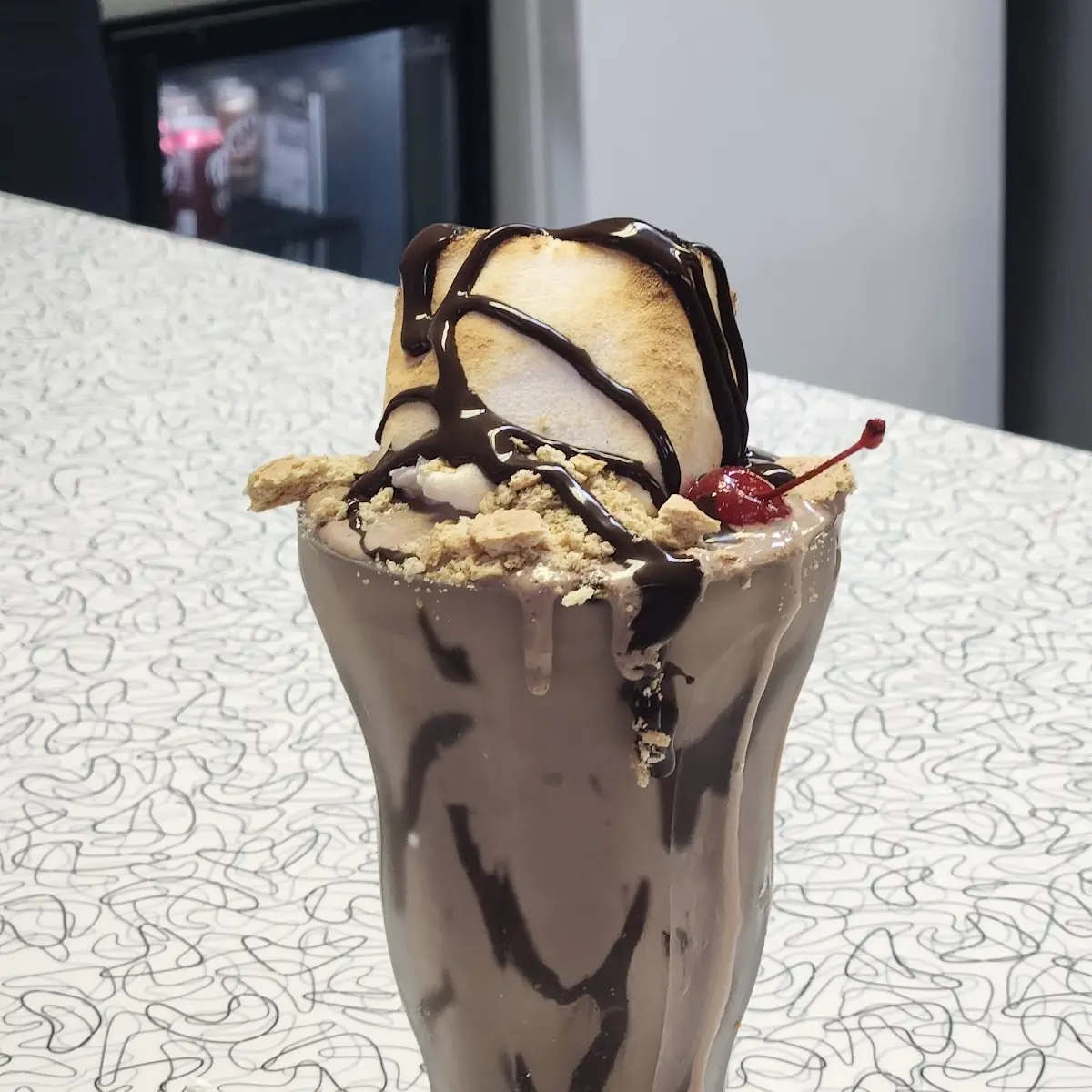 Marshmallow Chocolate Milkshake