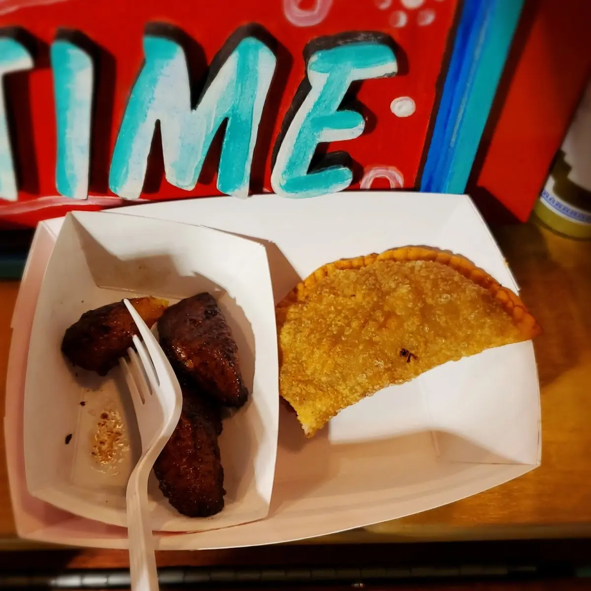 Beef Empanada and Plantains
