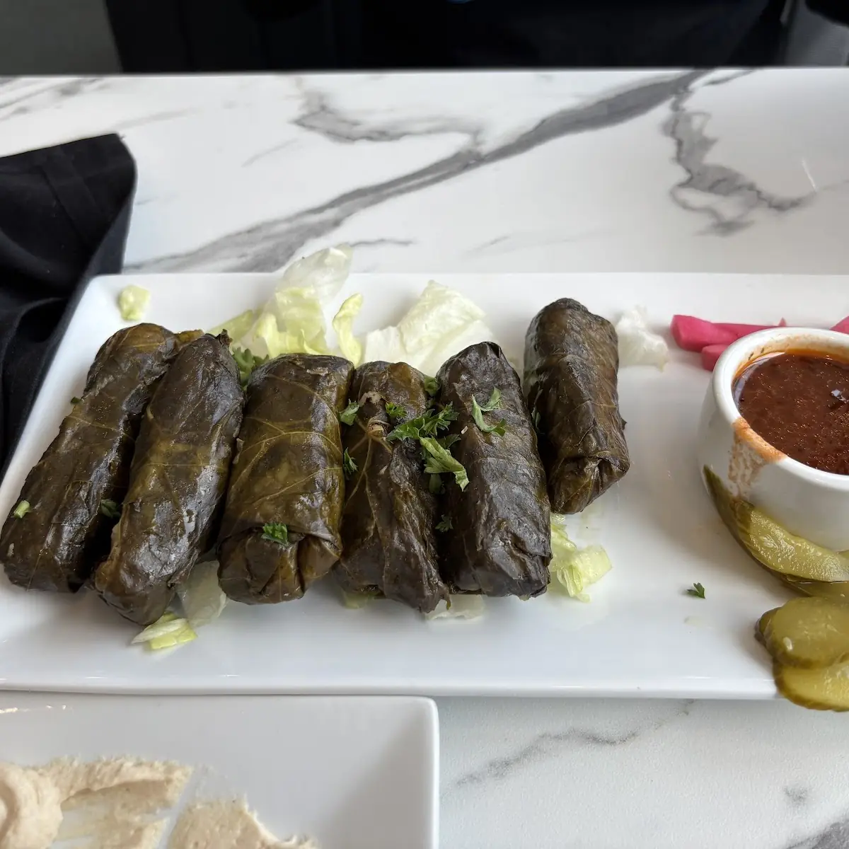 Meat Grape Leaves Plate