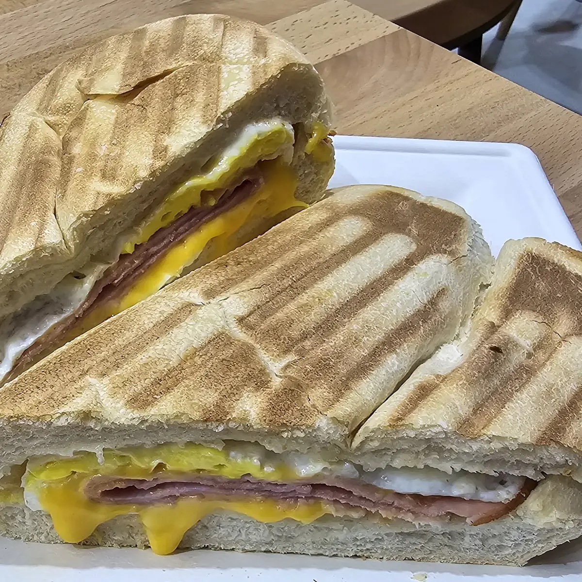 Ham Egg Bacon and Egg Cheese Sandwich