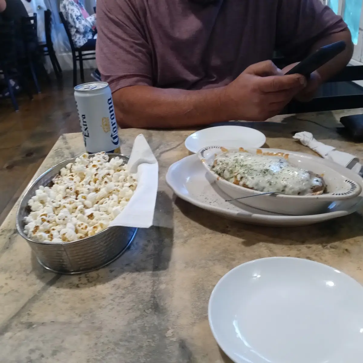 Stuffed Mushrooms and Popcorn