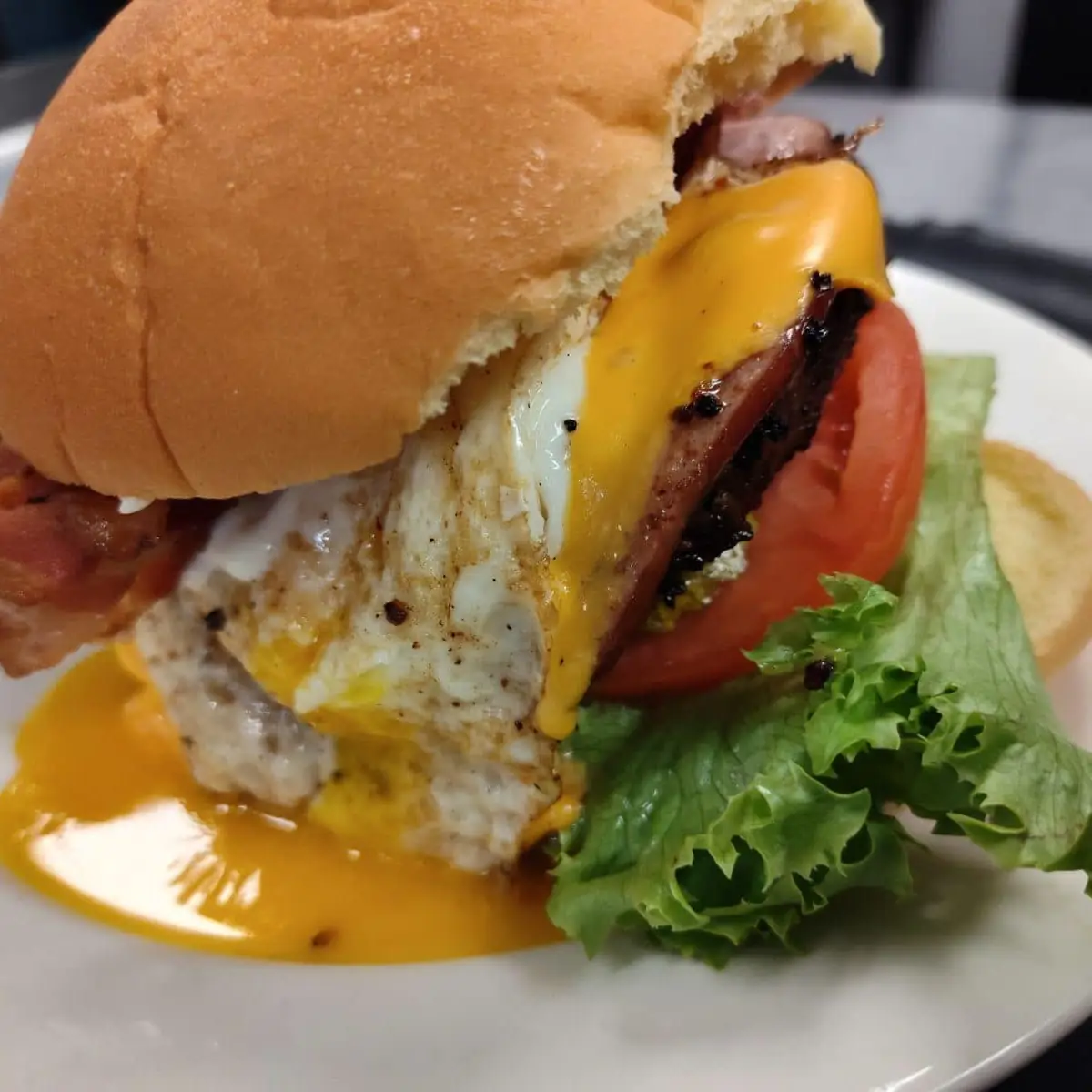 Bacon Egg & Cheese Smash Burgher