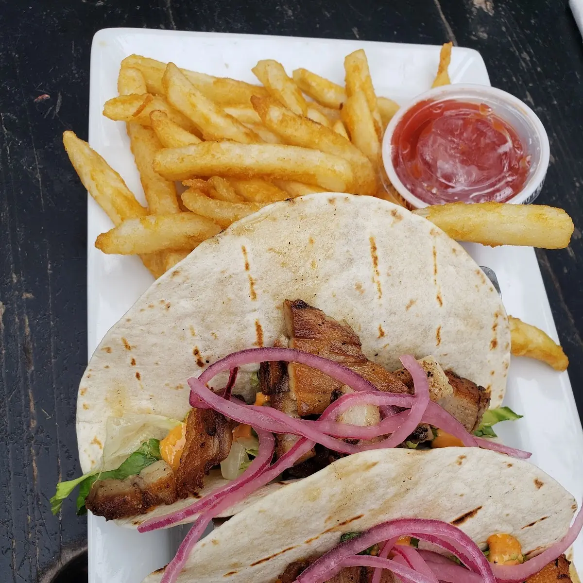 Pork Belly Tacos w Salad