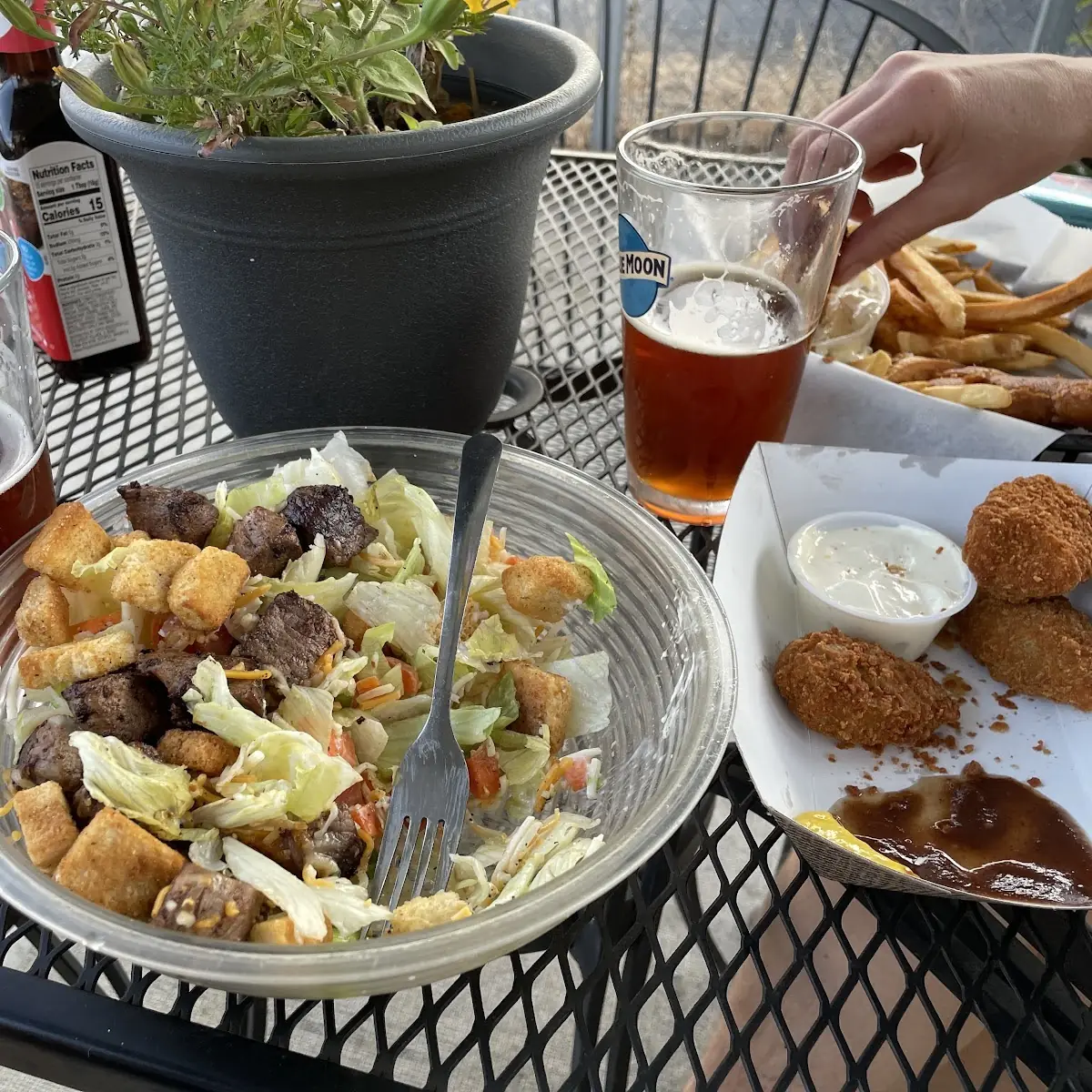 Steak Bites and Salad