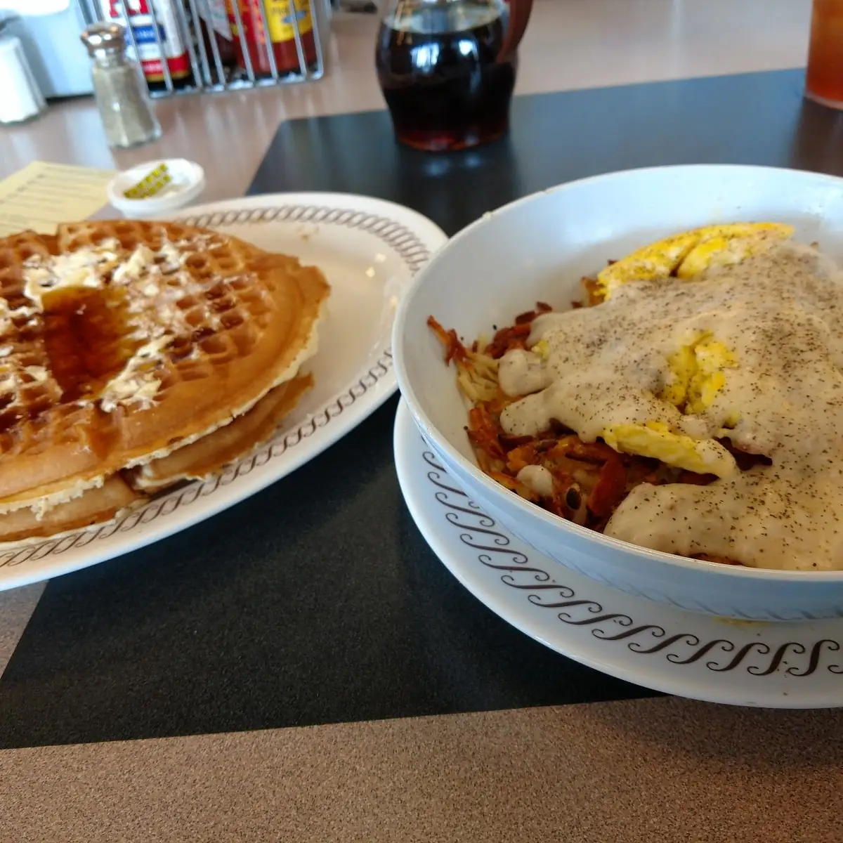 Hash Brown Bowl Withe a Waffle
