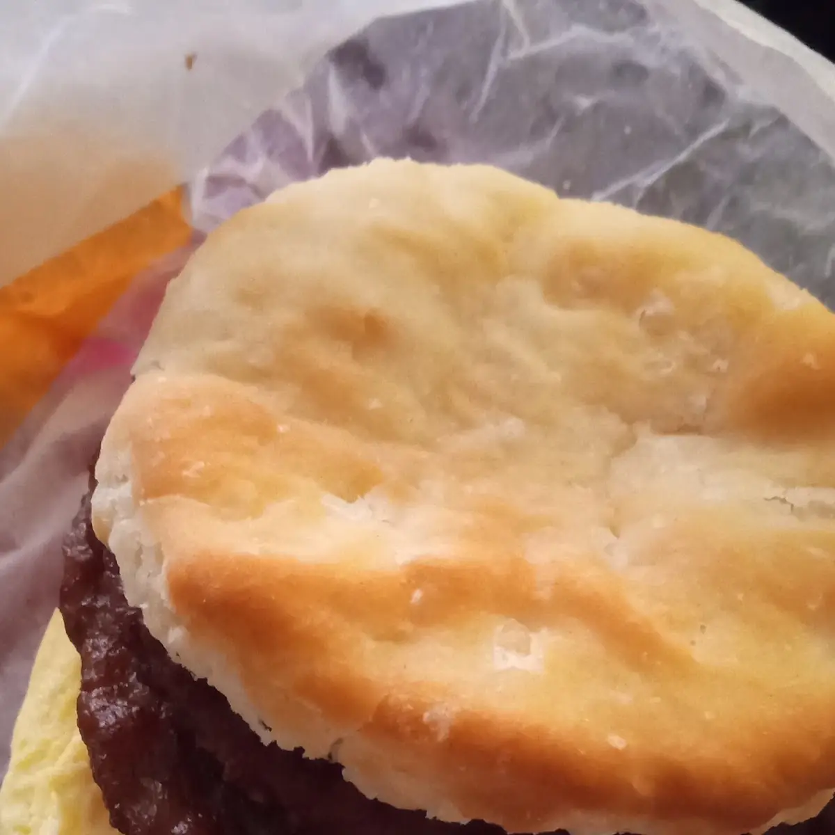 Double Sausage and Egg Biscuit