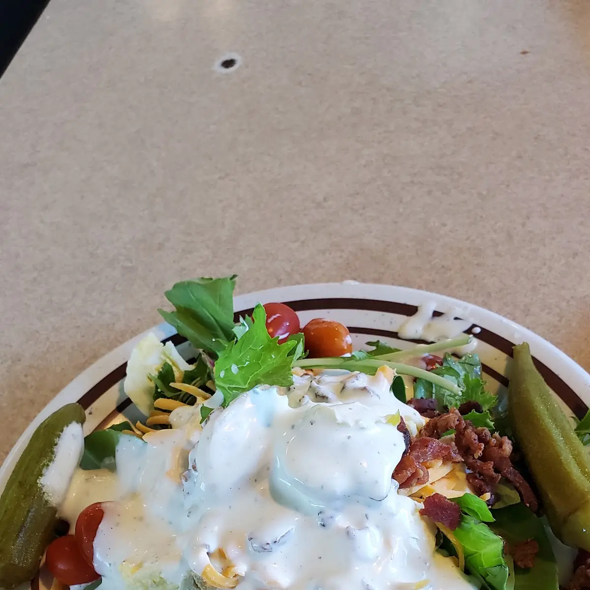 Salad from Lunch Buffet Line
