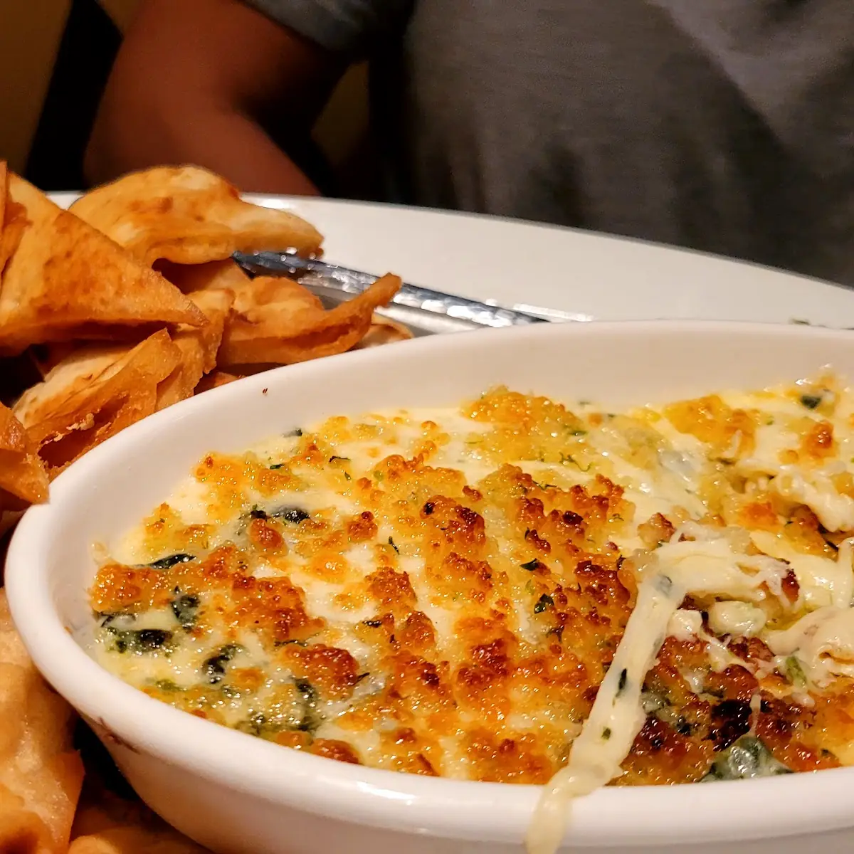 Parmesan Crusted Spinach Dip
