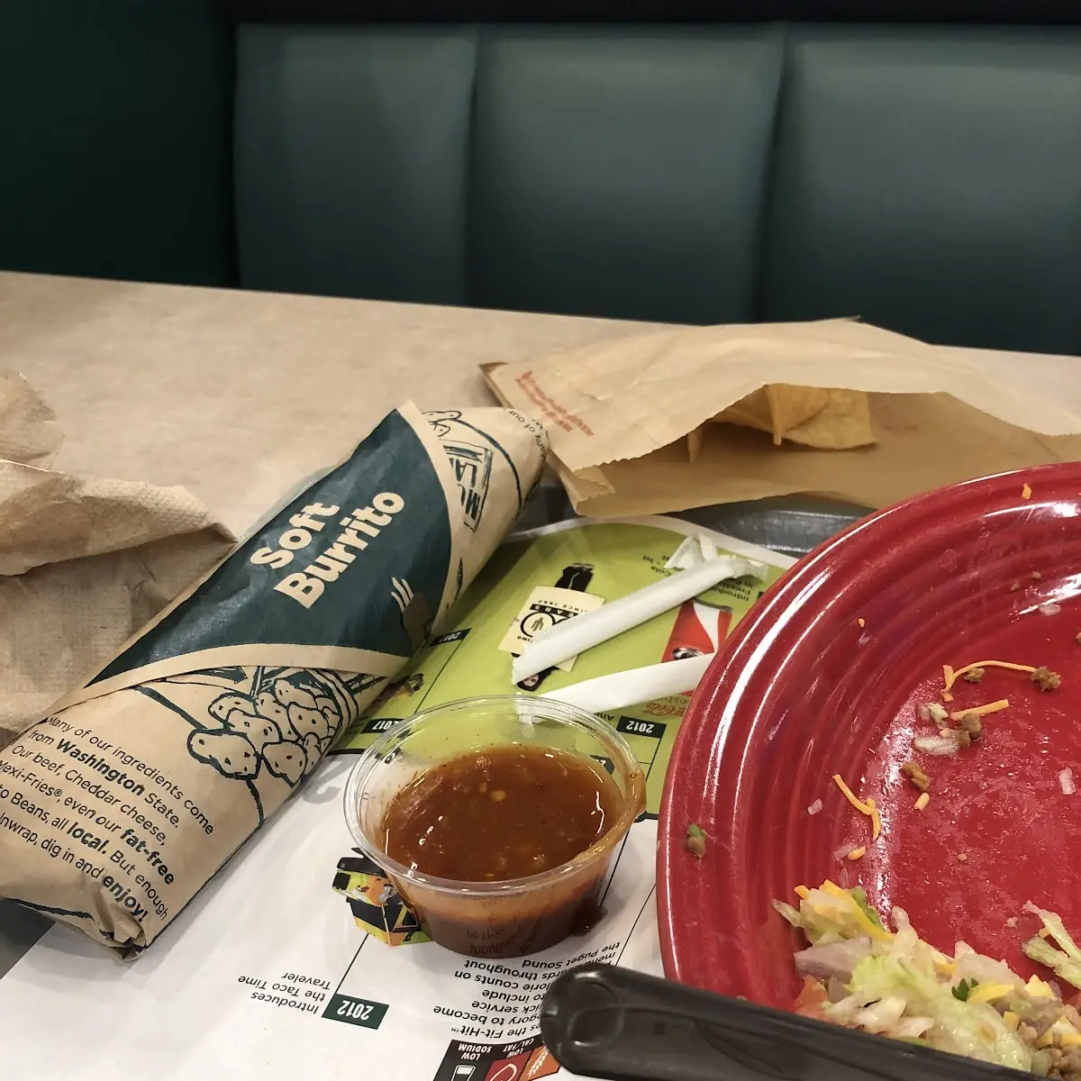 Taco Salad and Beef Burrito Supreme