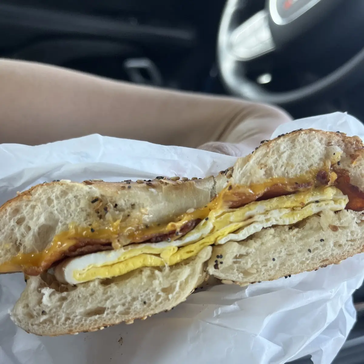 Sausage Egg Cheese Bagel Sandwich