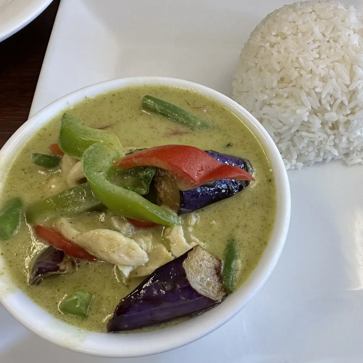Green Curry Chicken with Rice