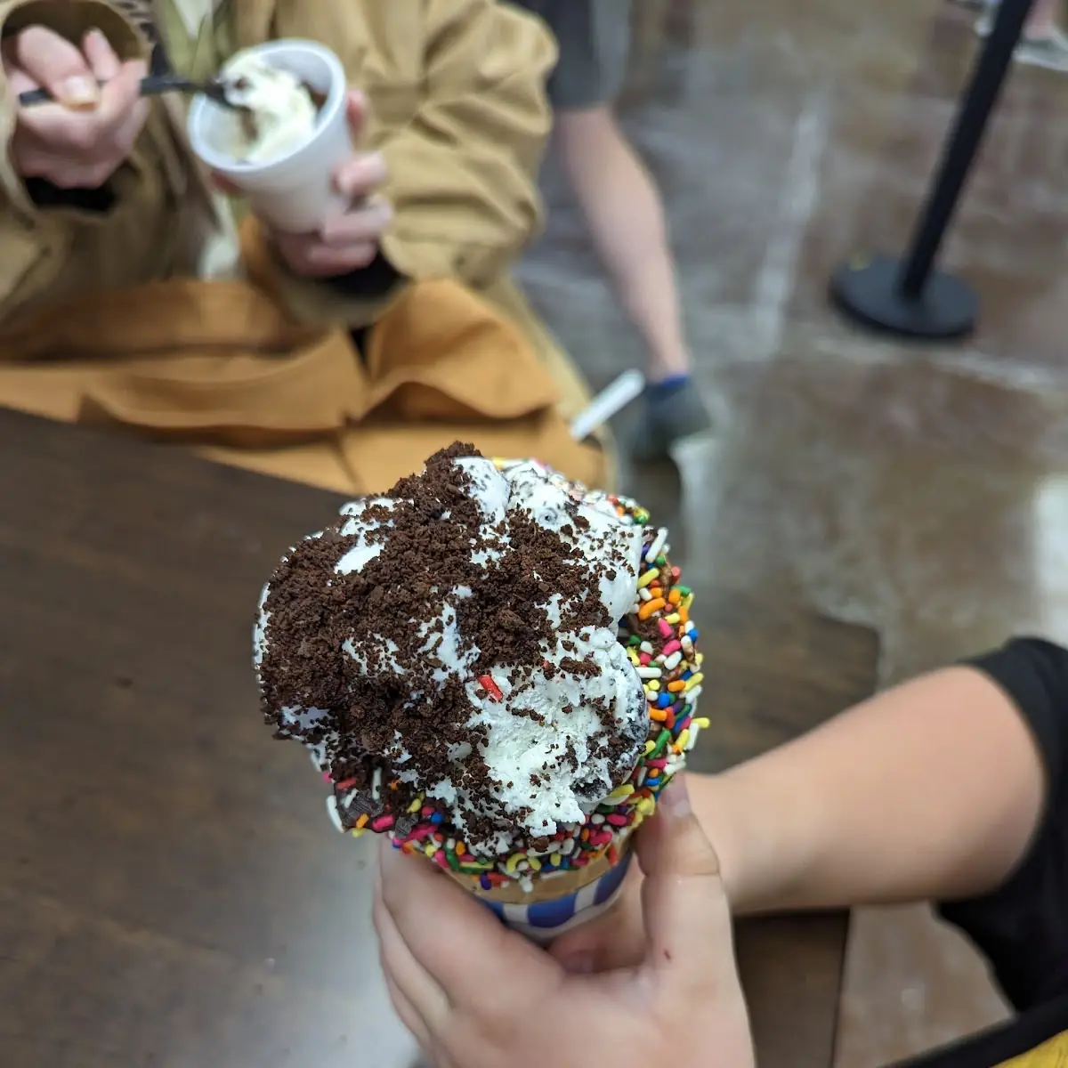 Sprinkle Coated Waffle Cone