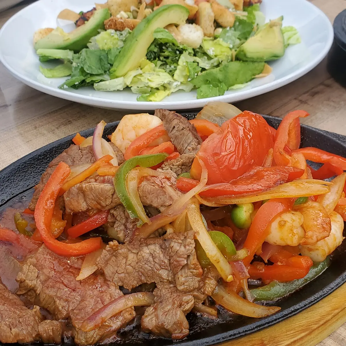 Steak and Shrimp Fajitas