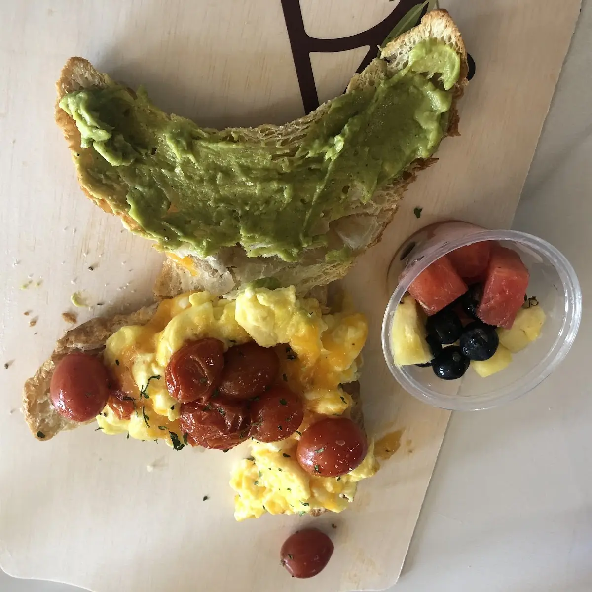 Egg Cheese Avocado Croissant Sandwich