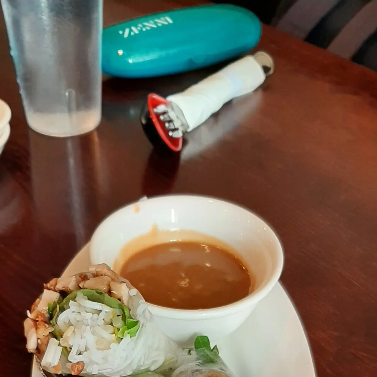 Chicken Salad Roll with Peanut Sauce
