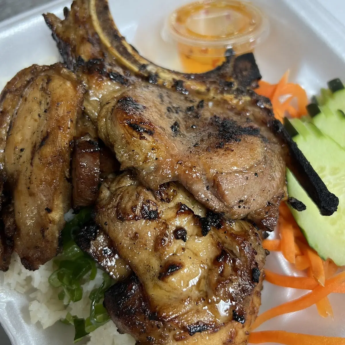 Grilled Pork Chop Rice Platter