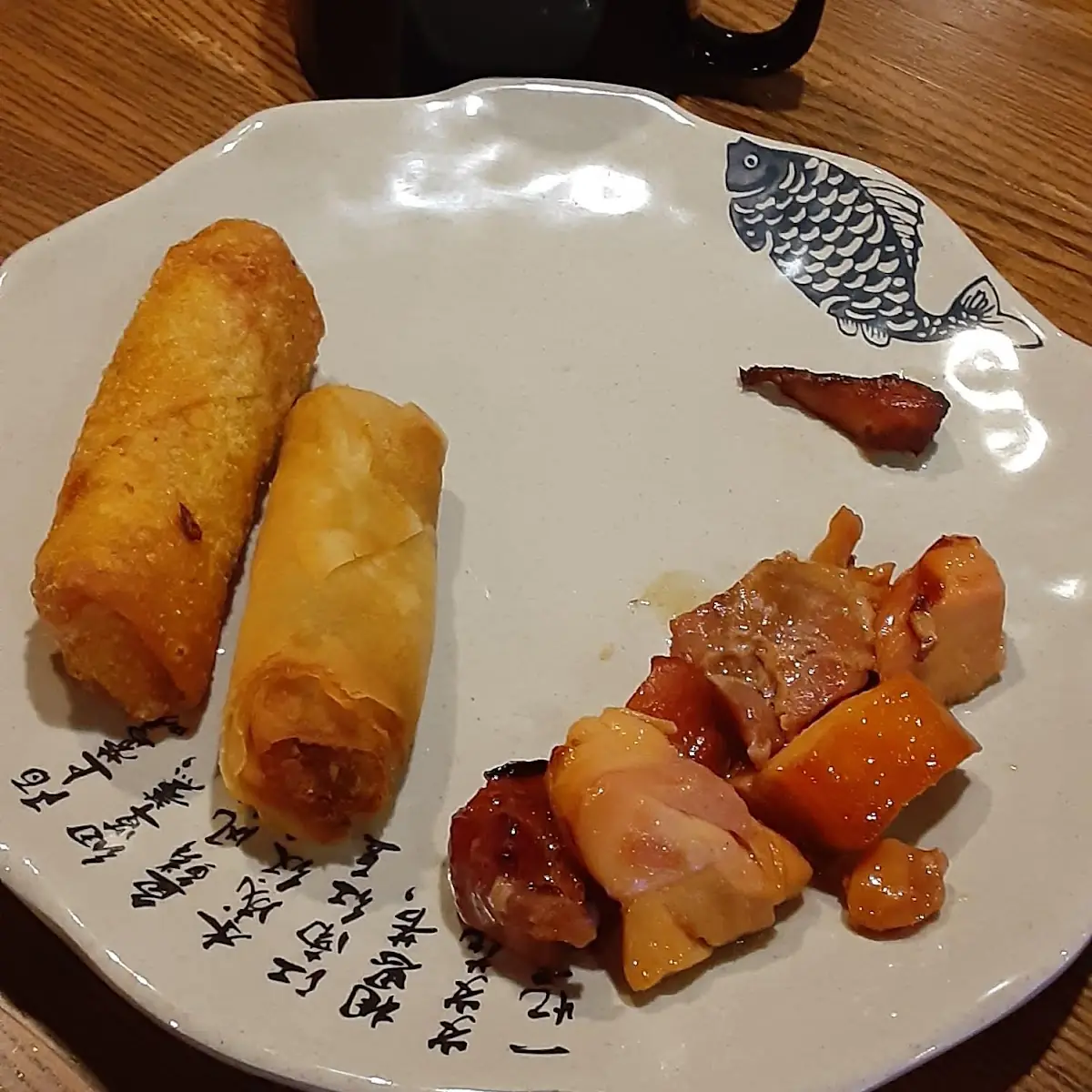 Egg Roll Spring Roll Bourbon Chicken