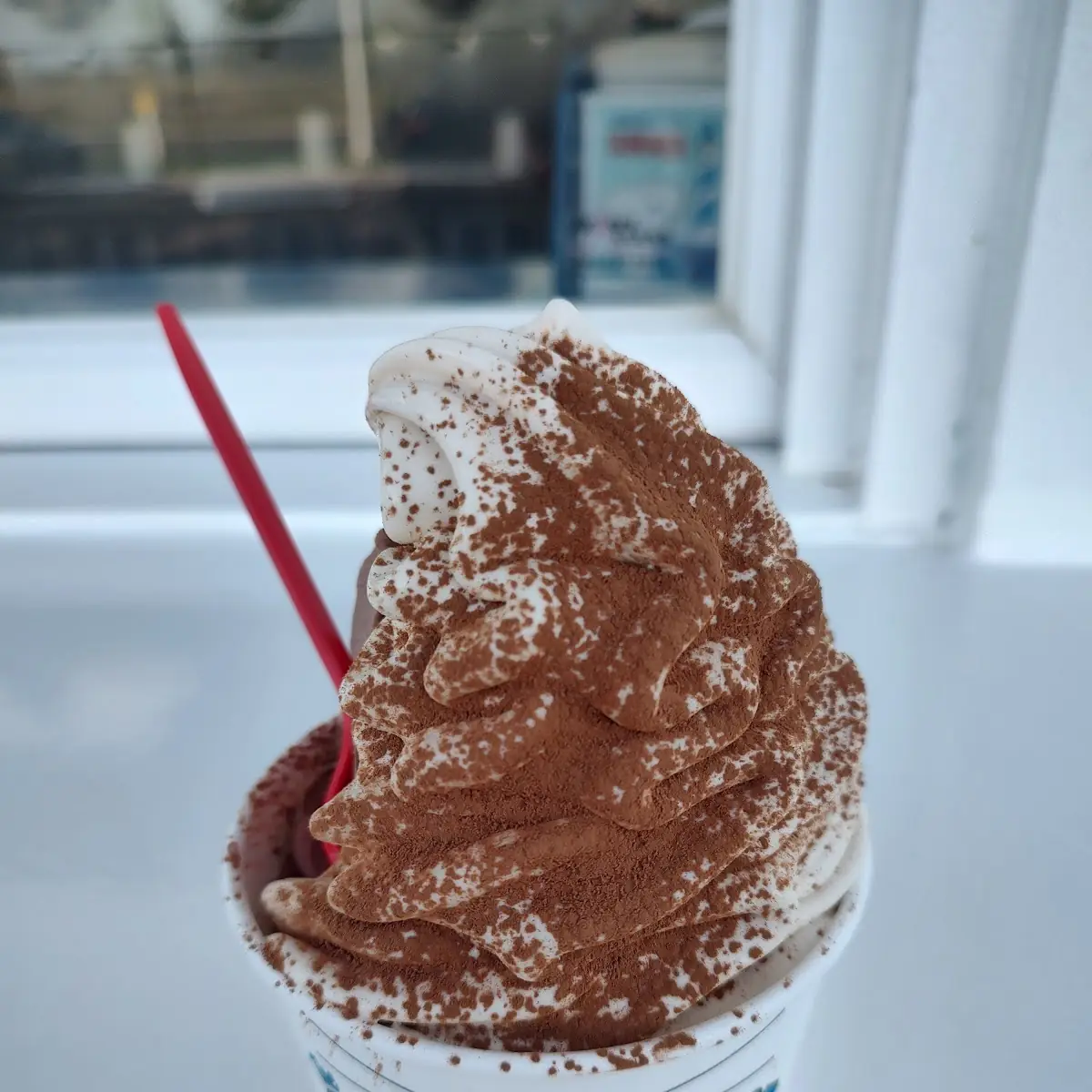 Tiramisu and Chocolate Soft Serve Ice Cream