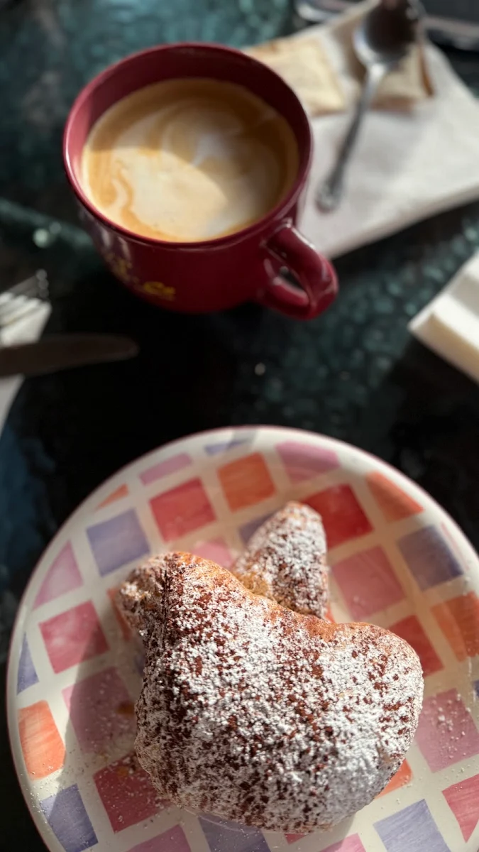 Chocolate Croissant and Cappuccino
