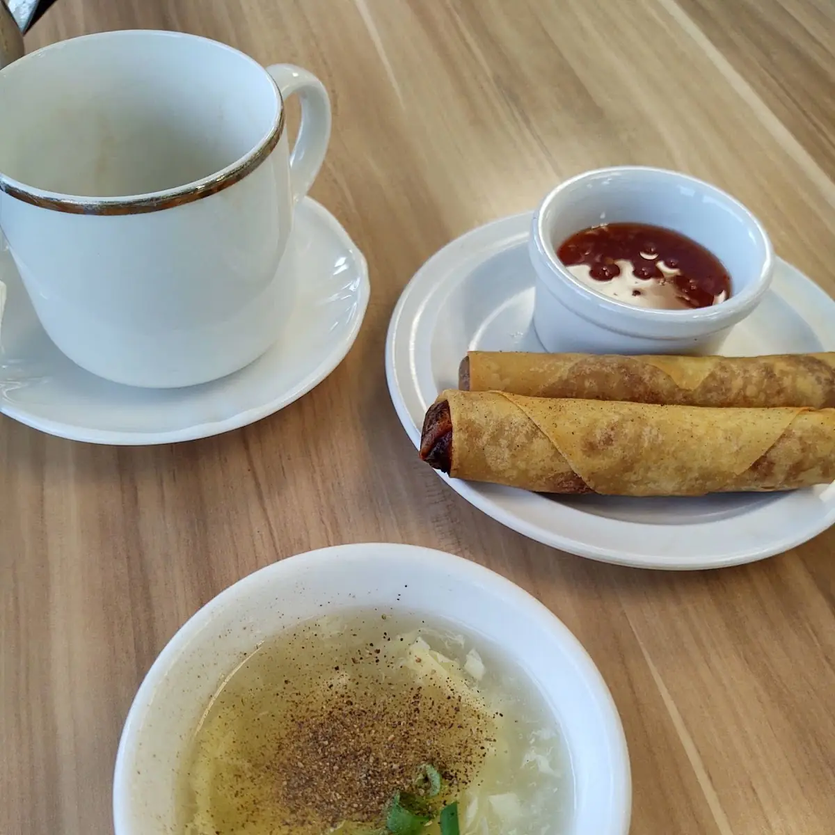 Egg Drop Soup and Vietnamese Egg Rolls