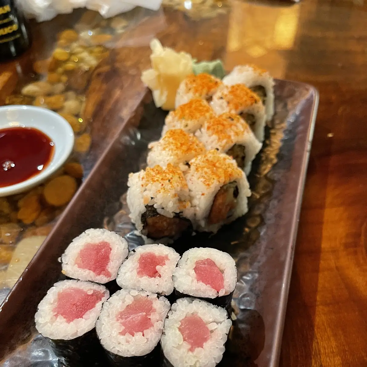 Salmon Rolls and Spicy Tuna Roll
