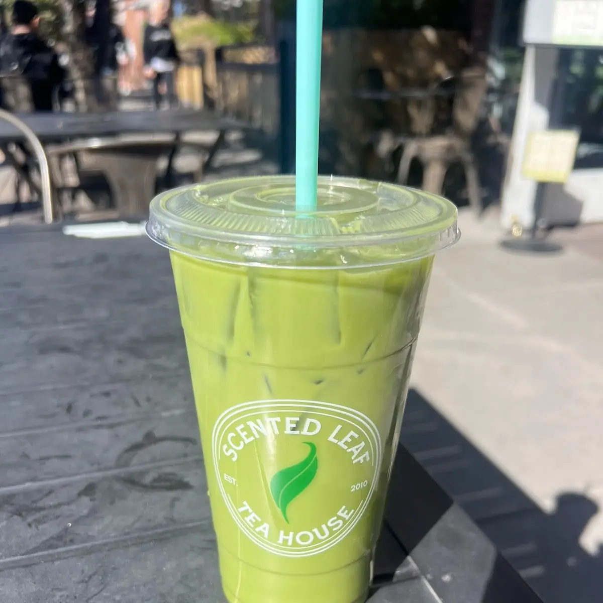 Iced Matcha Latte with Oat Milk