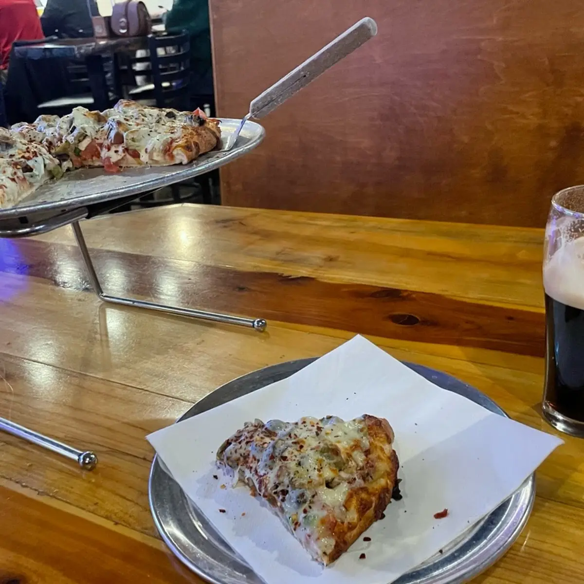 Loaded Vegetarian Pizza and Guinness