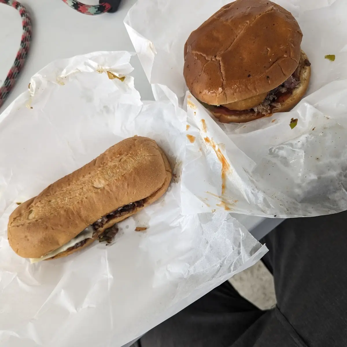Philly Cheese and a Monster Burger