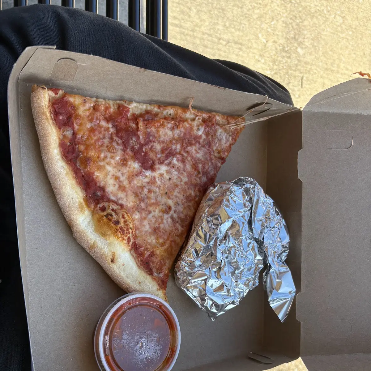 Cheese Pizza with Garlic Bread