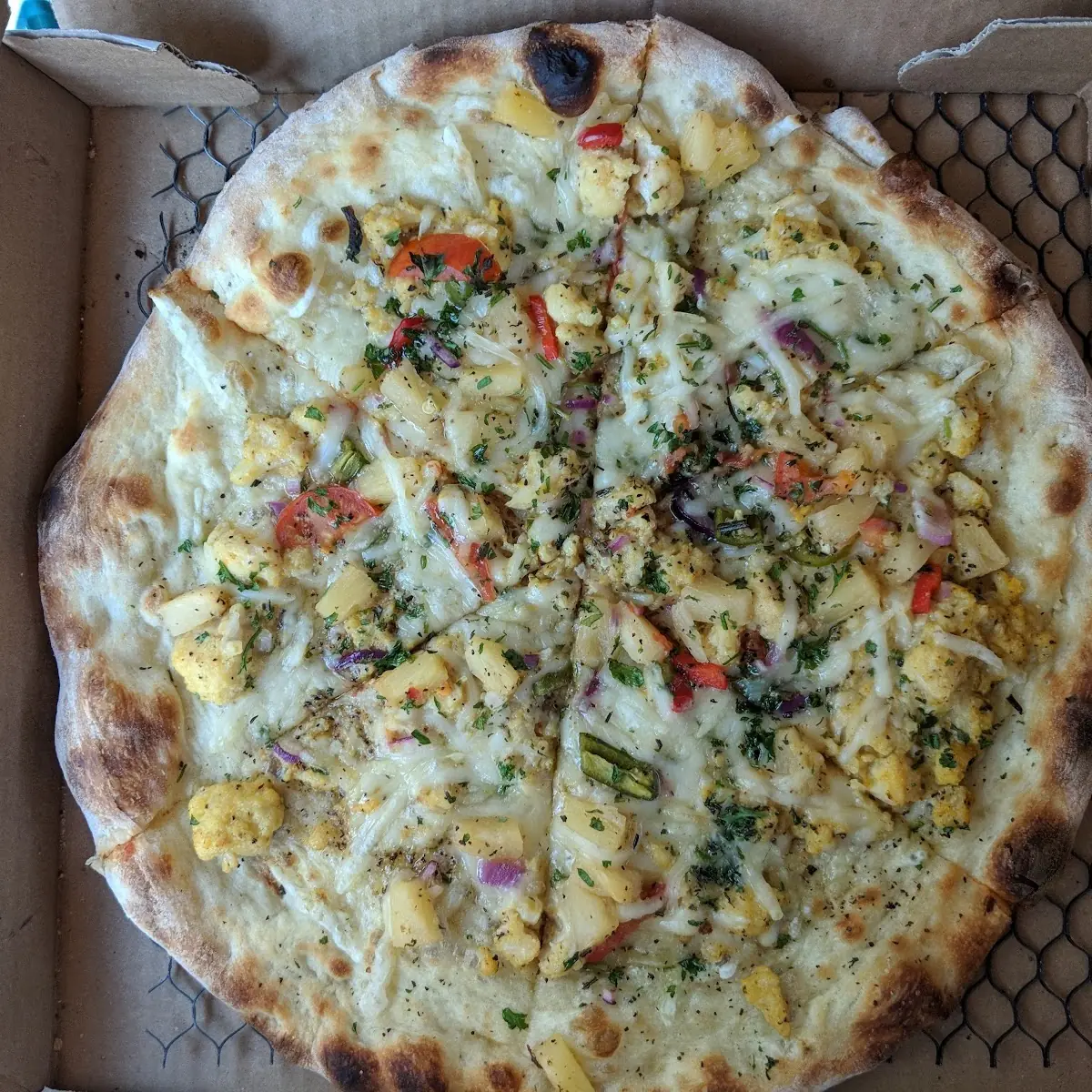 Vegan Mango Habanero Cauliflower Pizza