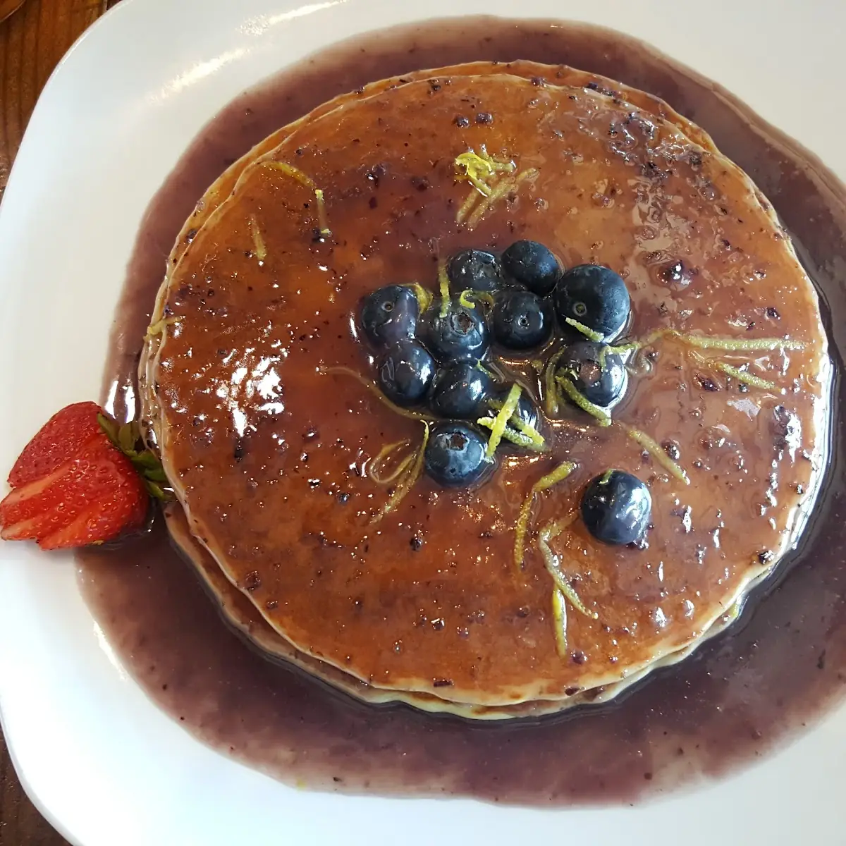 Lemon Ricotta Blueberry Pancakes