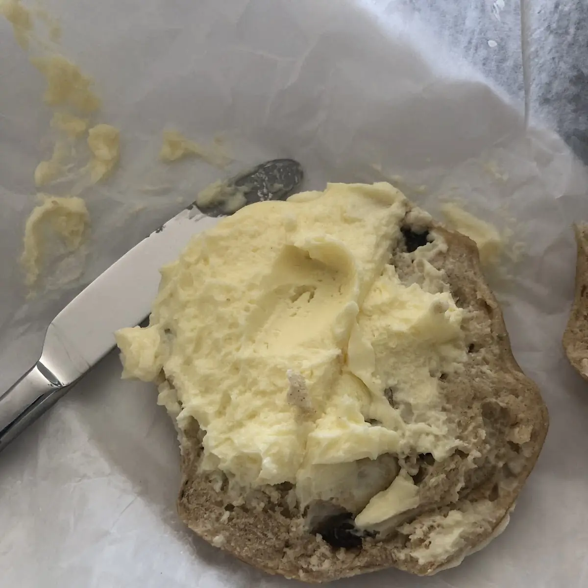 Cinnamon Raisin Bagel with Butter