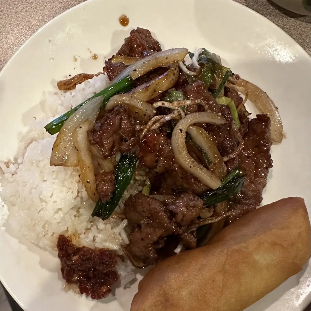Mongolian Beef with Steamed Rice