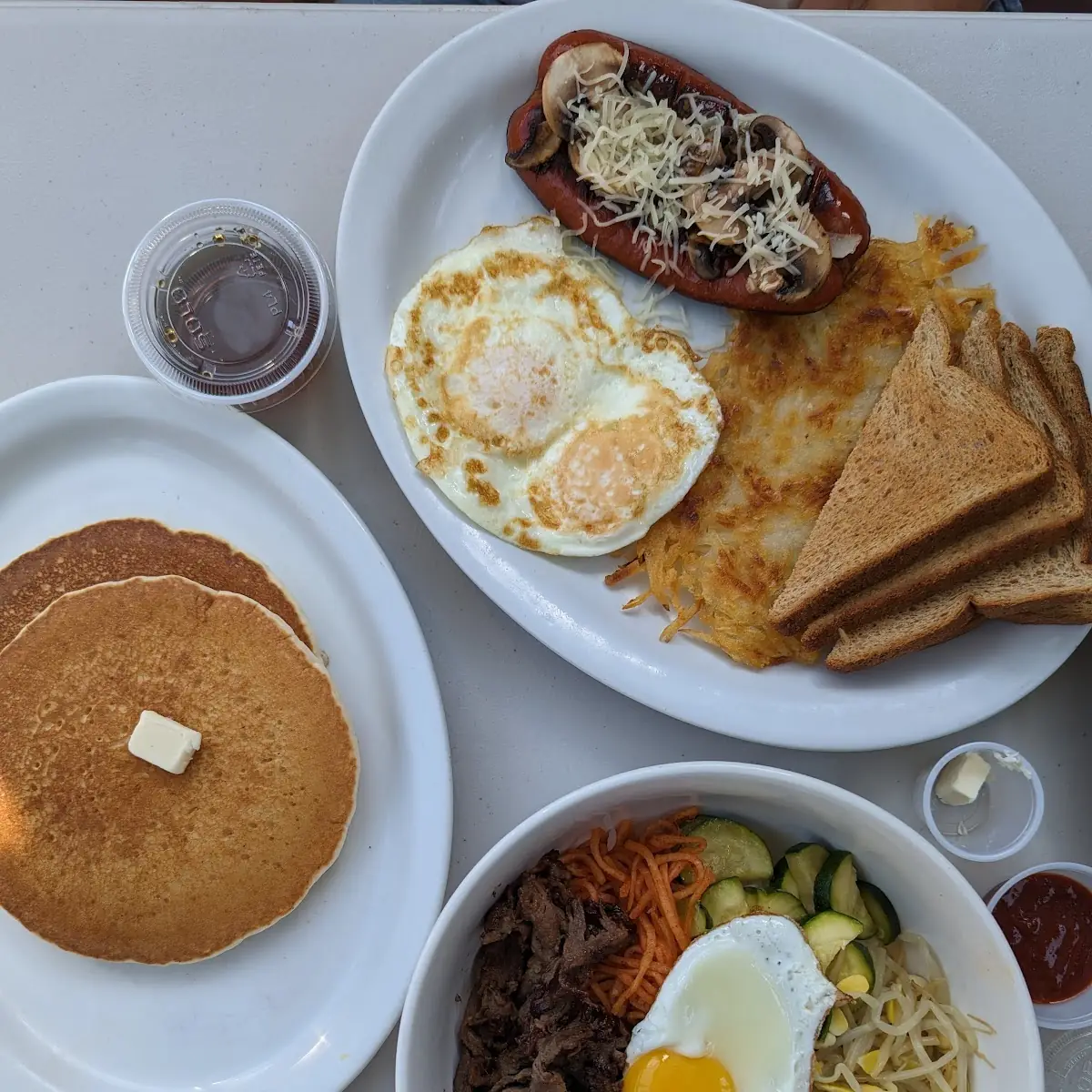 Two Pancakes and Two Eggs