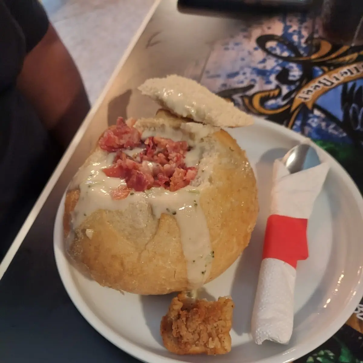 Potato Soup on Breadbowl