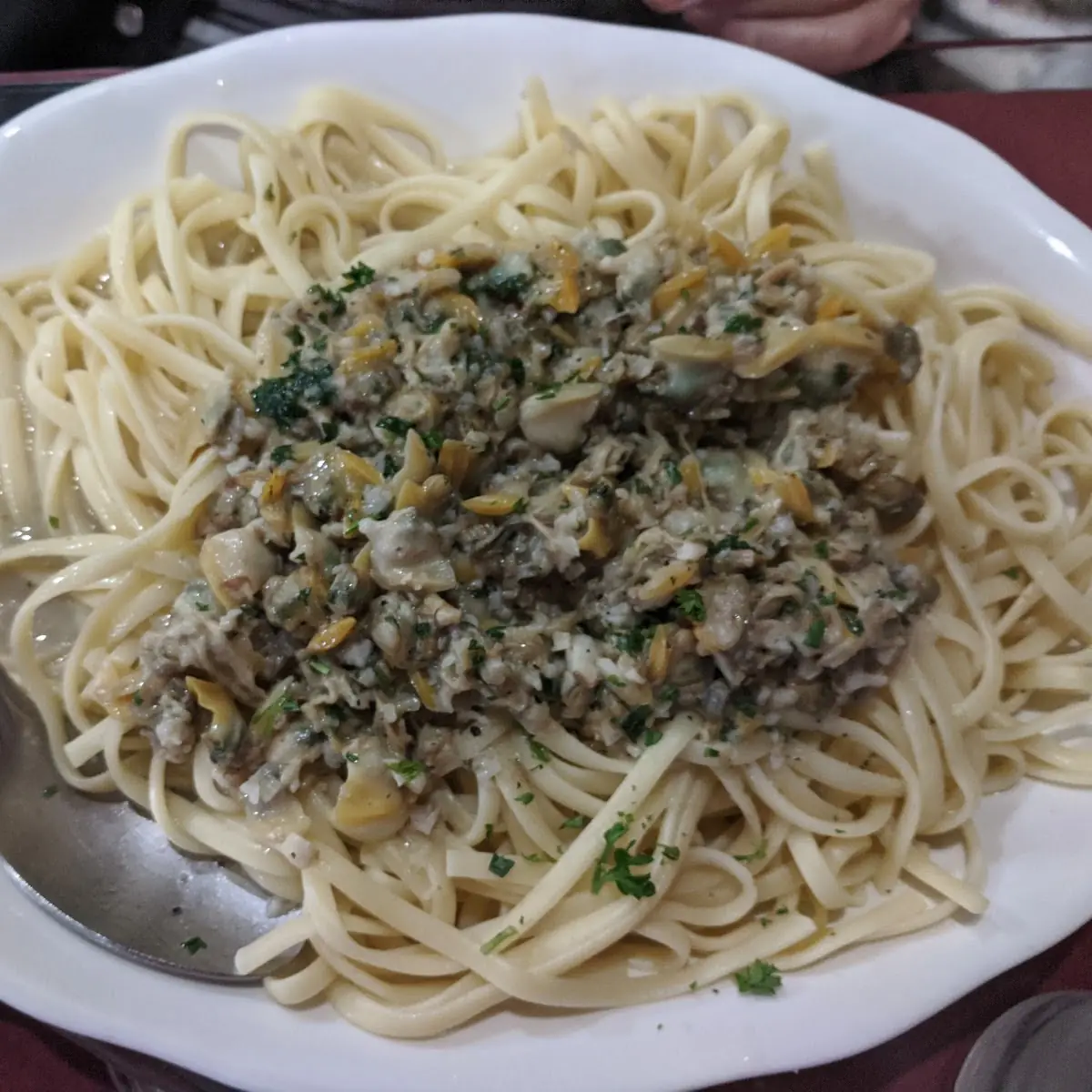 Spaghetti with Clams Oreganata