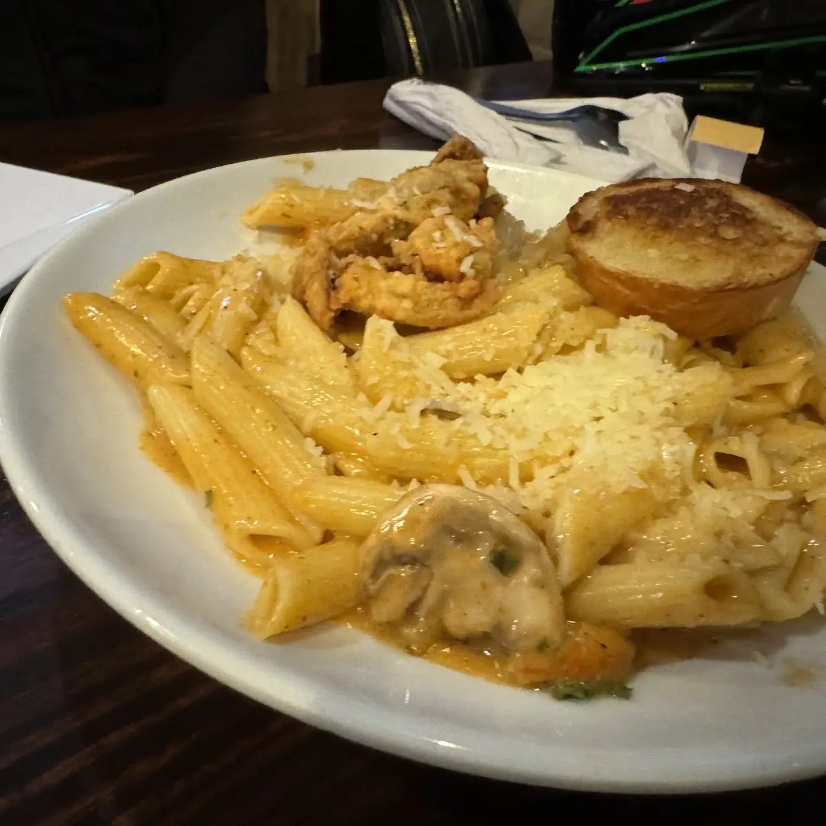 Crawfish and Shrimp Alfredo Pasta
