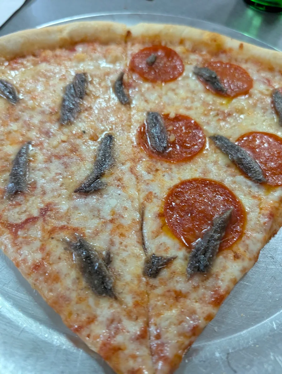 Pizza Slice with Anchovies