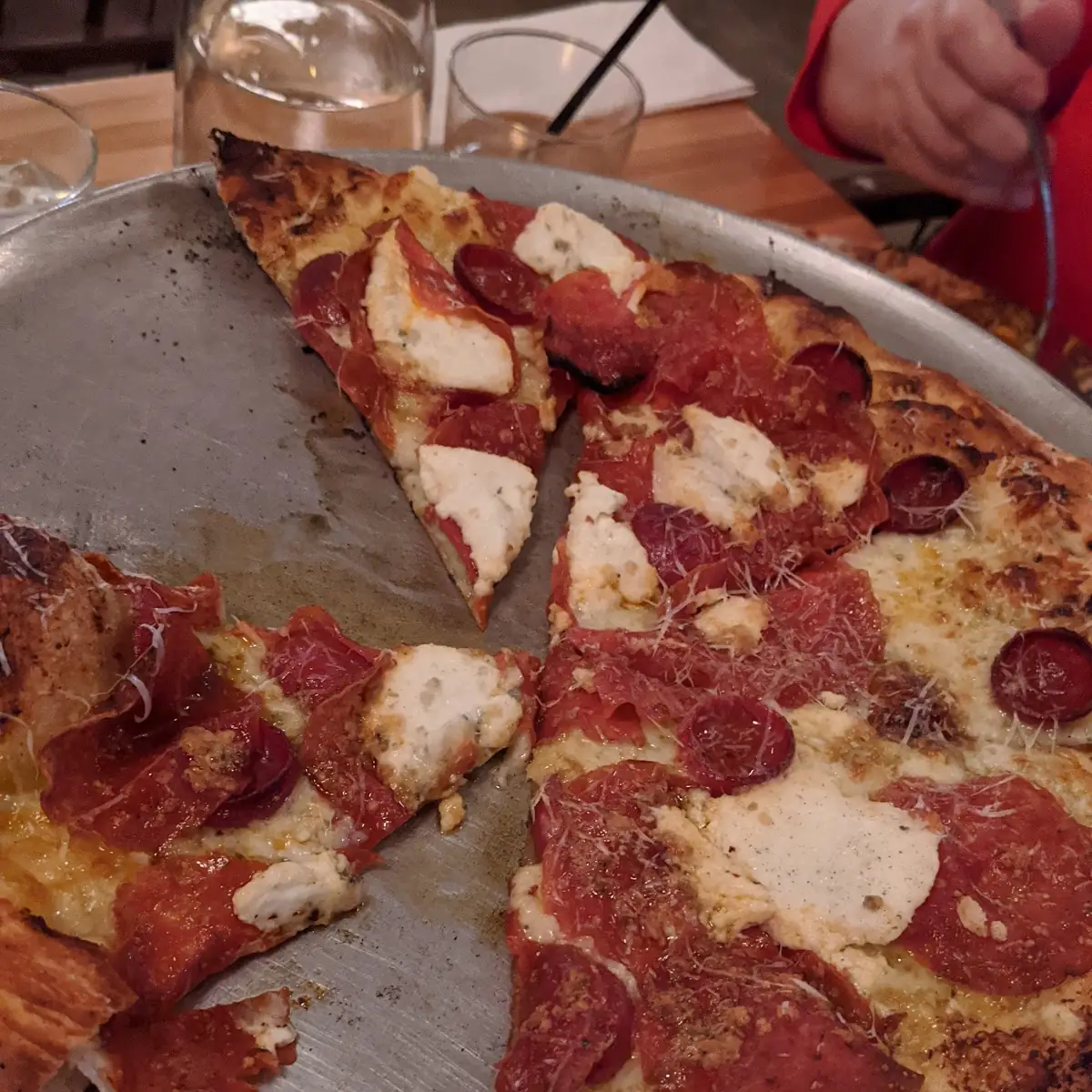 Pepperoni and Blue Cheese Pizza
