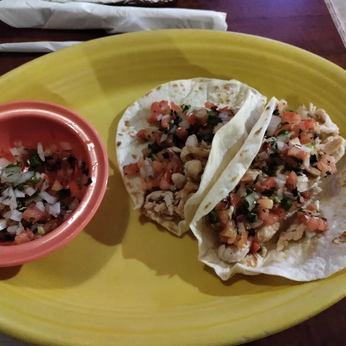Three Chicken Tacos
