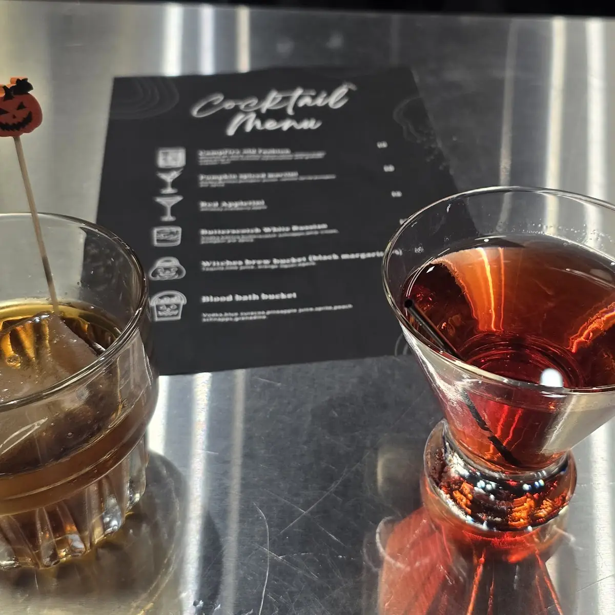 Old Fashioned and Appletini
