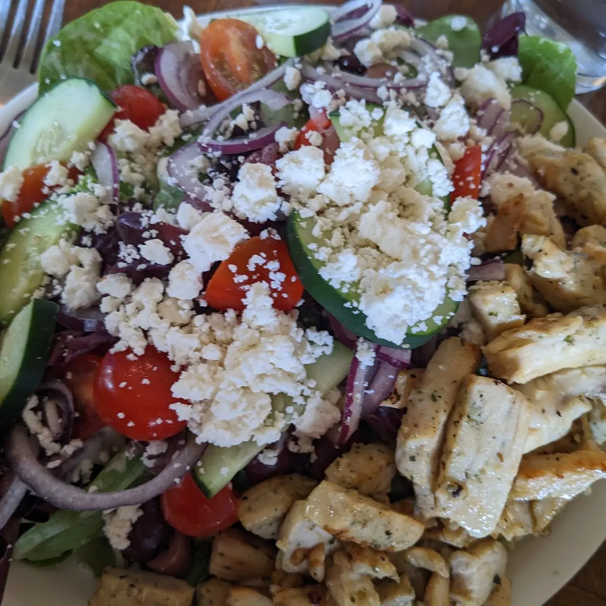 Greek Chicken Caesar Salad