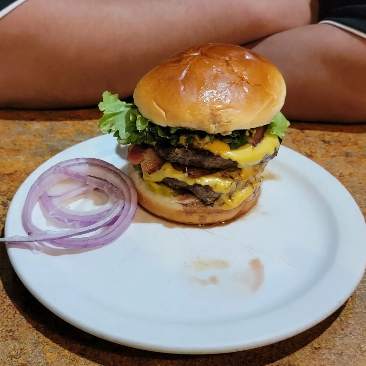 Atomic Cheeseburger with Cheddar Cheese