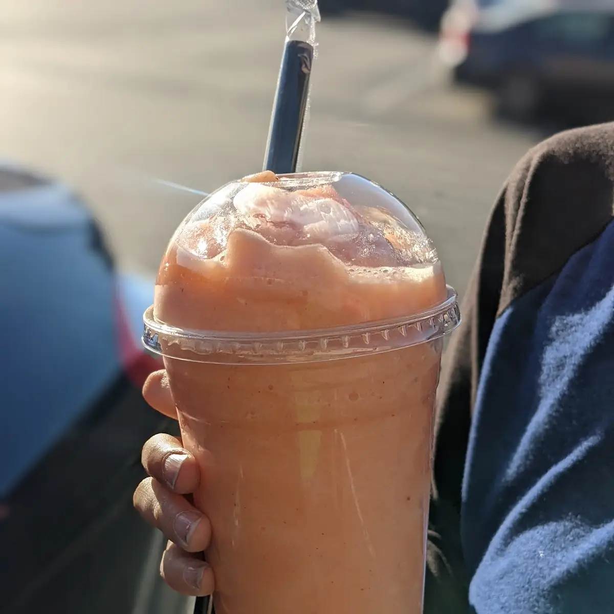 Mango Slush with Boba