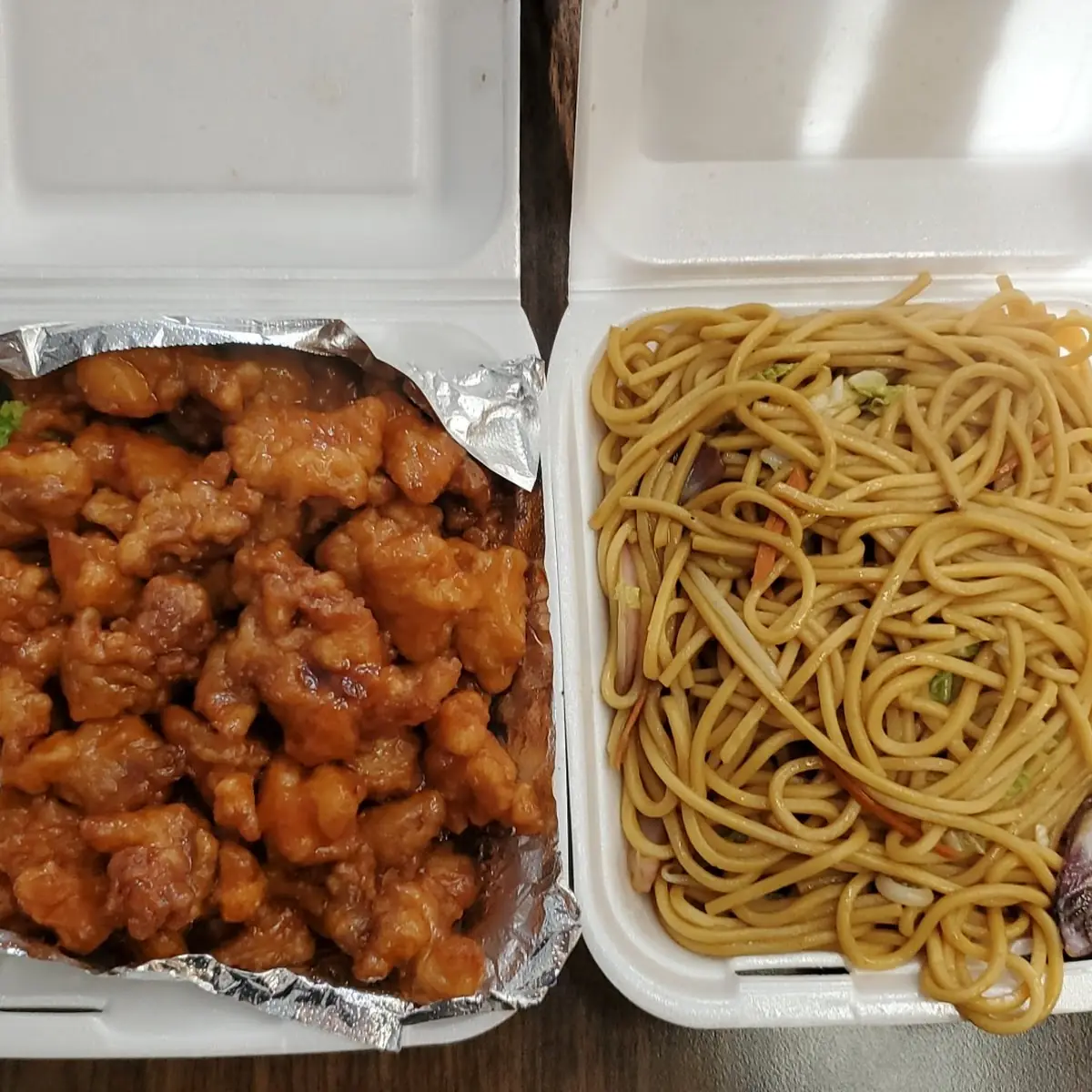 Orange Chicken Chow Mein Noodles